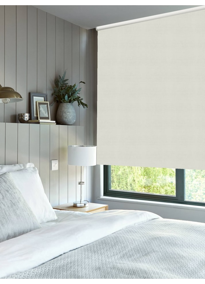 Pale Grey Premium Blackout Thermal Roller Blind