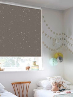 Silver Stars Blackout Thermal Roller Blind