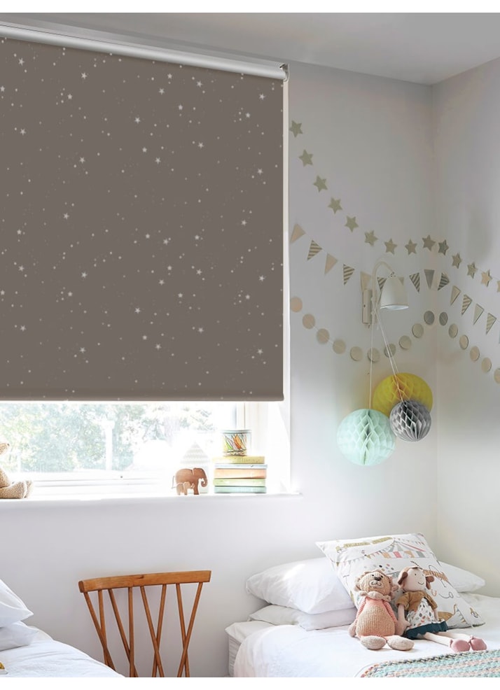 Silver Stars Blackout Thermal Roller Blind