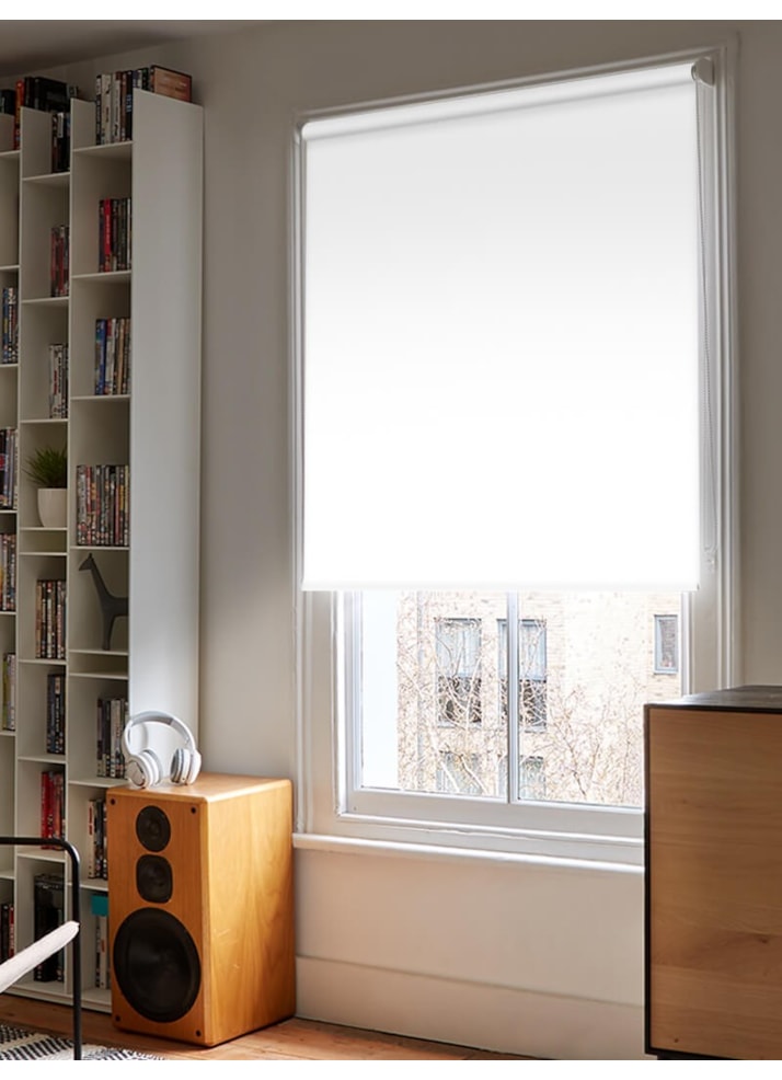 Bright White Blackout Thermal Roller Blind