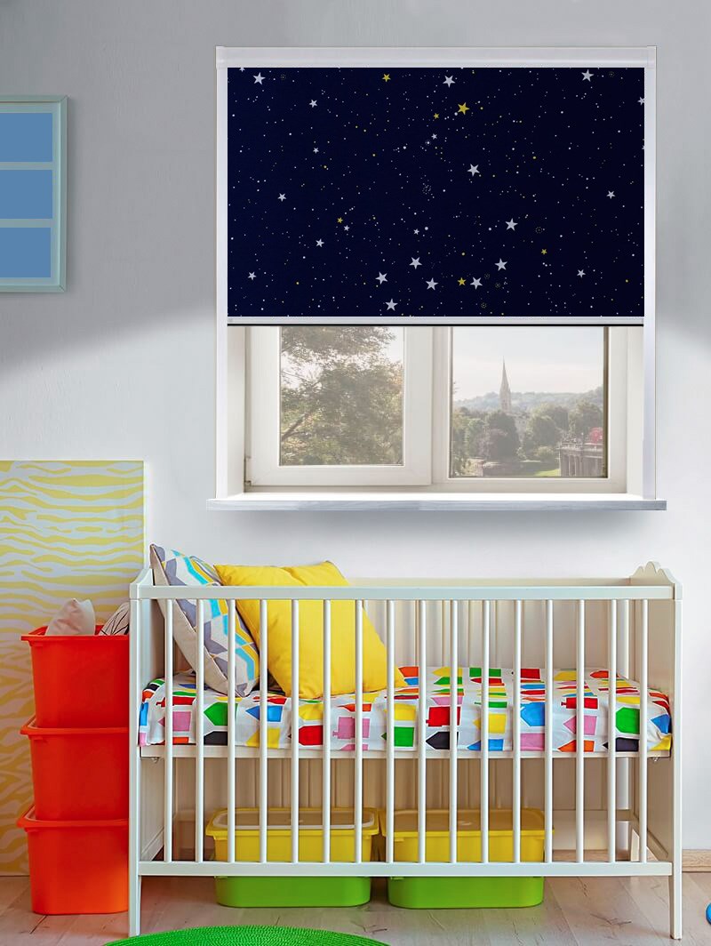 Stars Navy Total Blackout Roller Blind