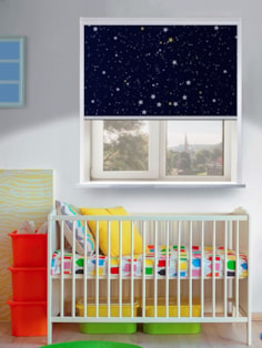 Stars Navy Total Blackout Roller Blind