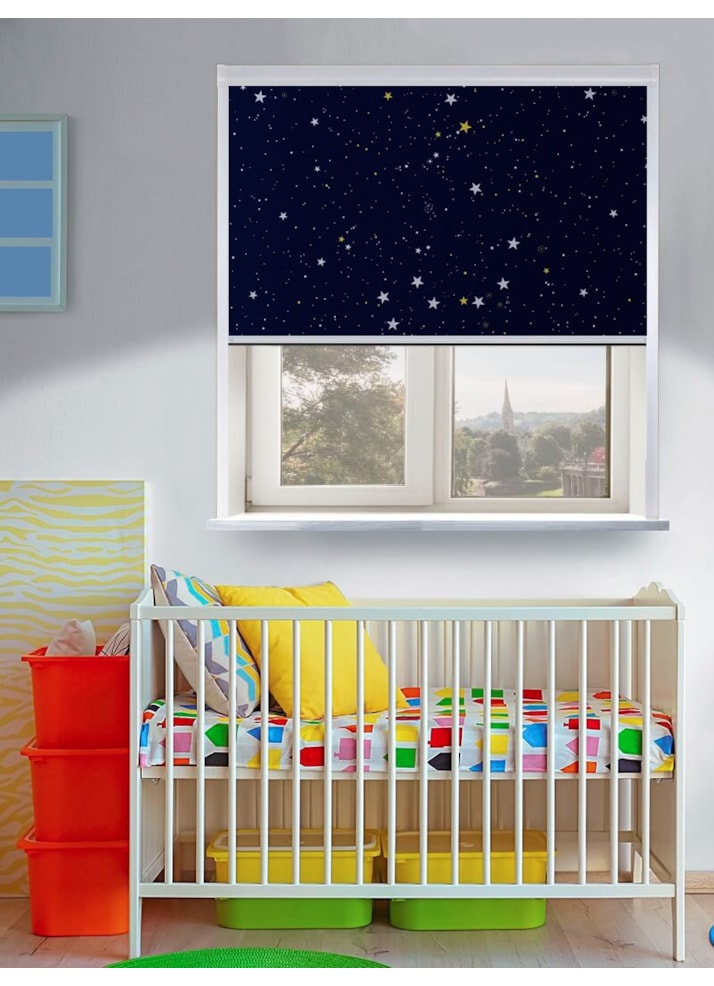 Stars Navy Total Blackout Roller Blind