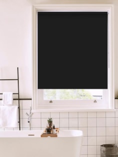 Crow Black Bathroom Roller Blind