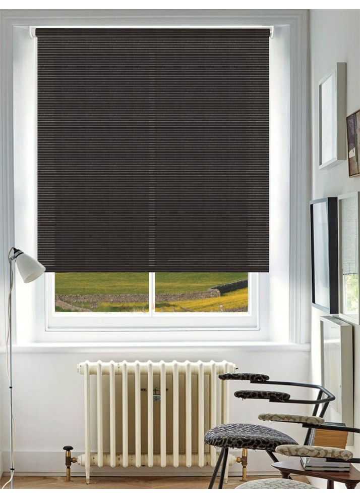 Stratus Black Sheer Cordless Spring Loaded Roller Blind