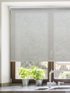 Grey 3% Sunscreen Cordless Spring Loaded Roller Blind