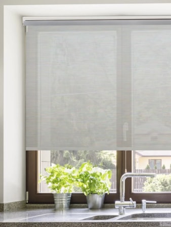 Grey 3% Sunscreen Cordless Spring Loaded Roller Blind