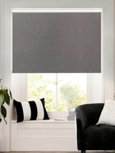 Windsor Dark Grey Blackout Cordless Spring Loaded Roller Blind