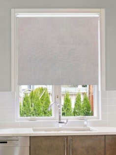 Windsor Light Grey Blackout Cordless Spring Loaded Roller Blind