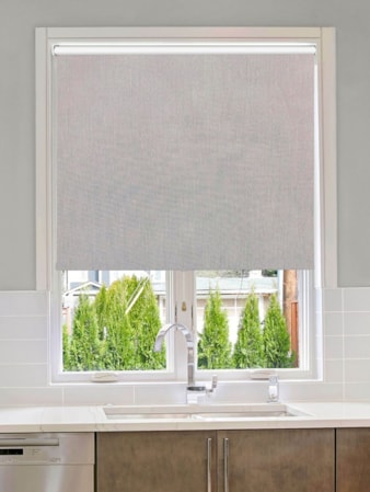 Windsor Light Grey Blackout Cordless Spring Loaded Roller Blind