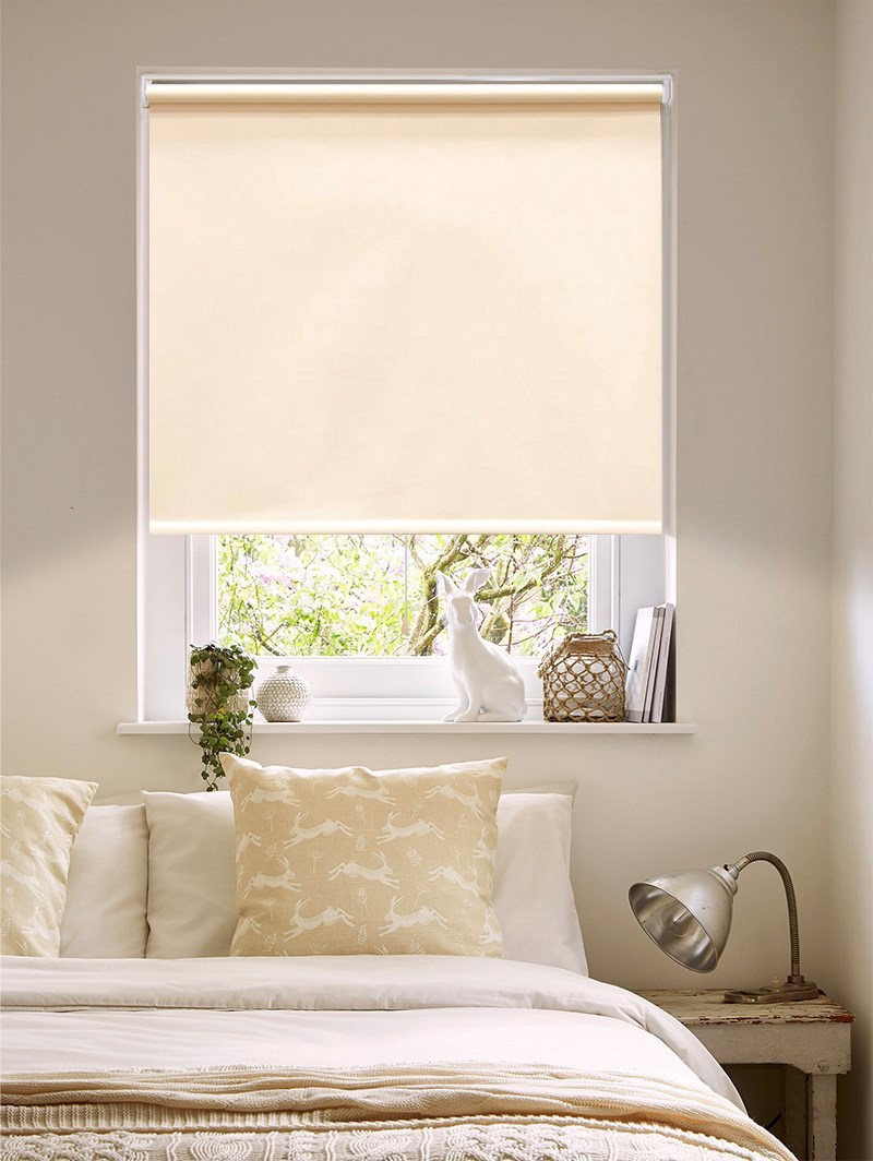 Sandstone Cream Thermal Cordless Spring Loaded Roller Blind