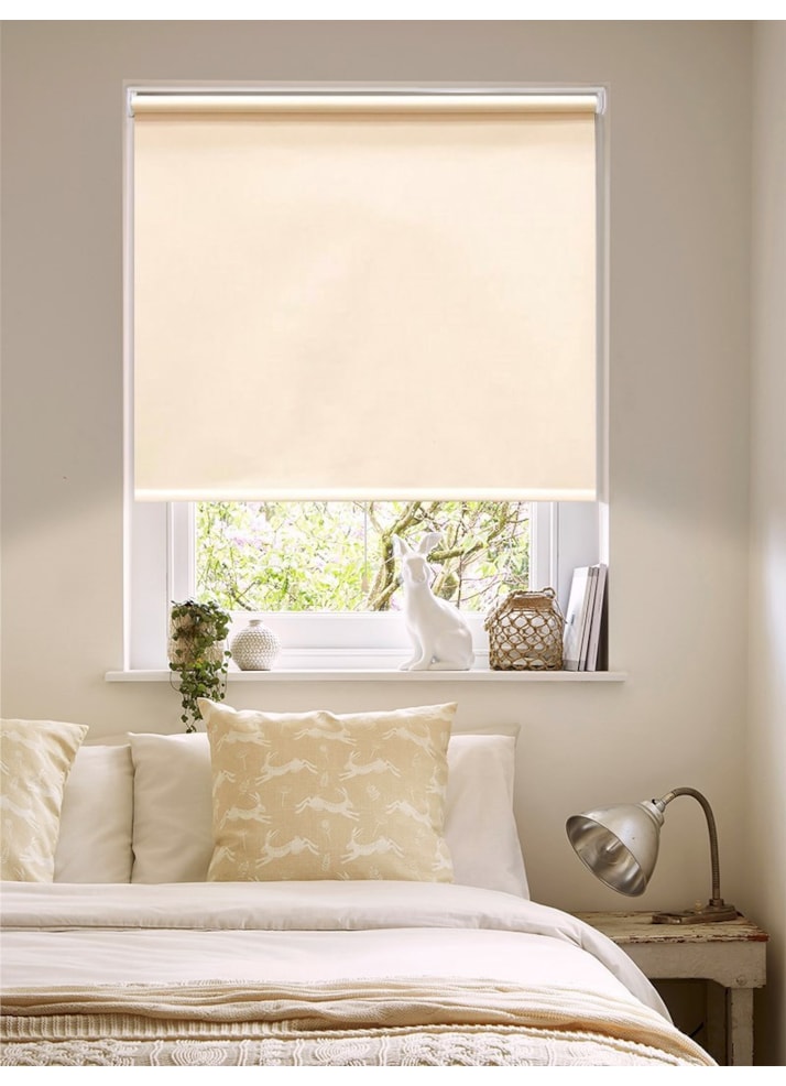 Sandstone Cream Thermal Cordless Spring Loaded Roller Blind