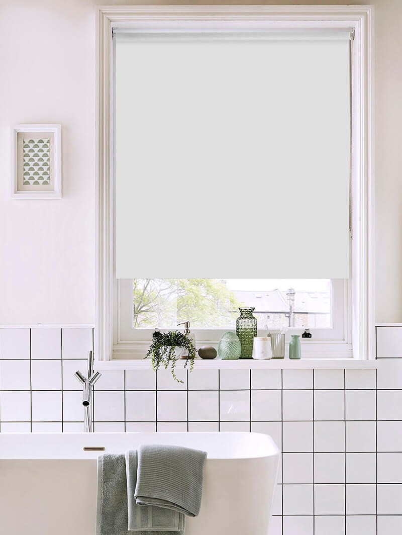 Pearl Grey Bathroom Roller Blind