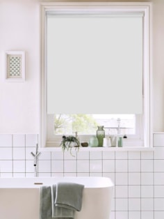 Pearl Grey Bathroom Roller Blind