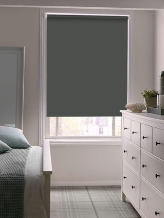 Clifftop Grey Blackout Spring Loaded Roller Blind