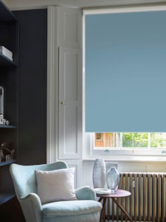 Cornfield Blue Premium Blackout Spring Loaded Roller Blind