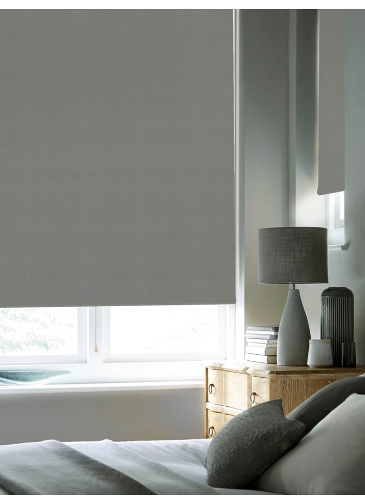 Elegant Grey Premium Blackout Cordless Spring Loaded Roller Blind