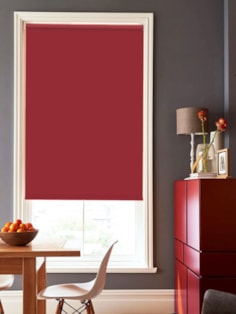 Garnet Red Blackout Cordless Spring Loaded Roller Blind