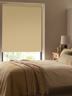 Jute Brown Blackout Spring Loaded Roller Blind