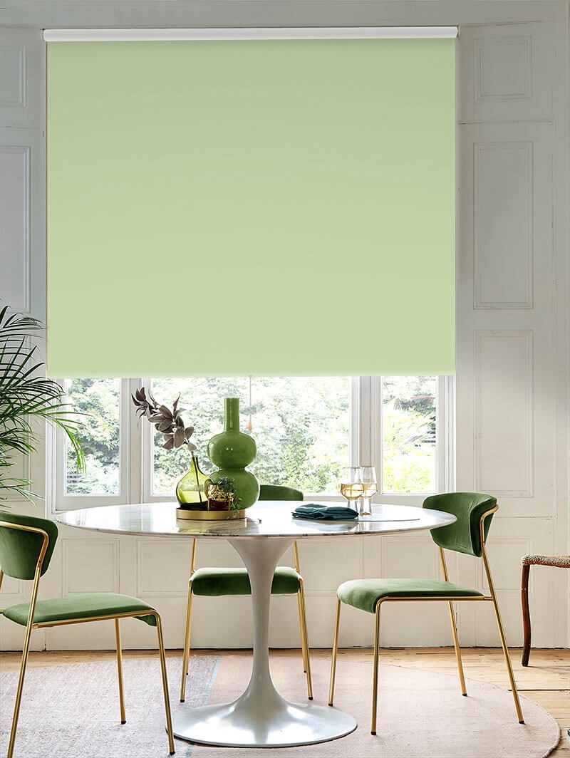 Pale Pistachio Premium Blackout Spring Loaded Roller Blind