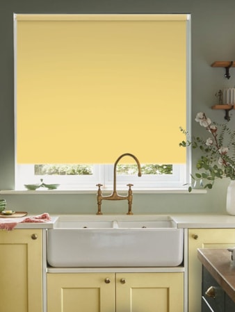 Spring Yellow Blackout Spring Loaded Roller Blind