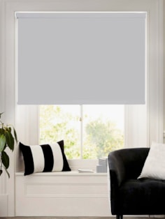 Magnetic Grey Blackout Cordless Spring Loaded Roller Blind