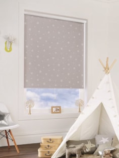 Glow In The Dark Stars Blackout Cordless Spring Loaded Roller Blind