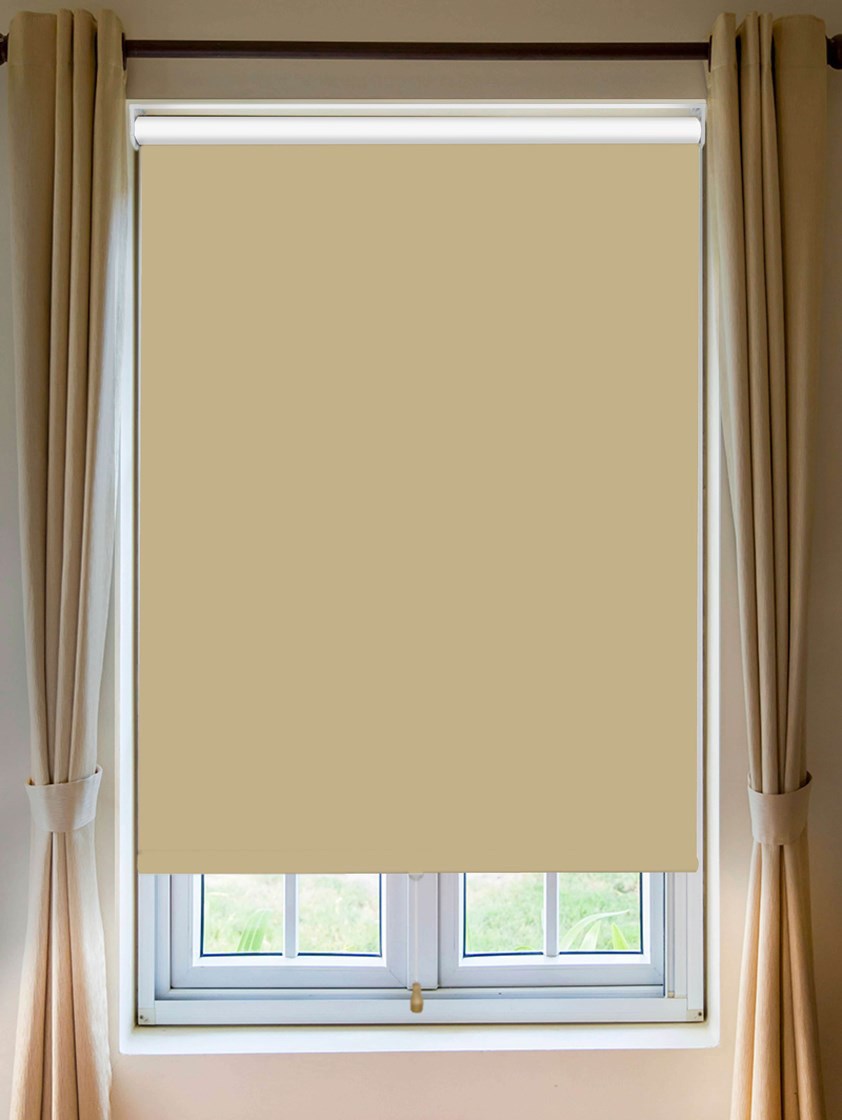 Hemp Seed Blackout Cordless Spring Loaded Roller Blind