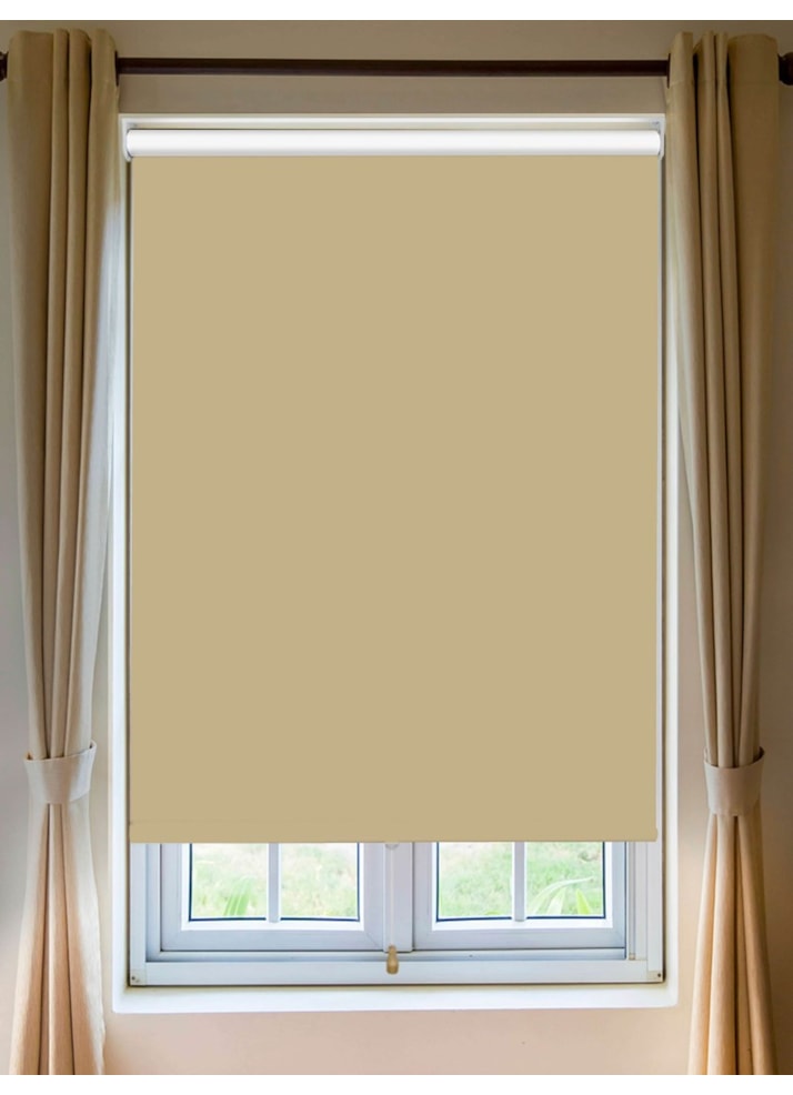 Hemp Seed Blackout Cordless Spring Loaded Roller Blind