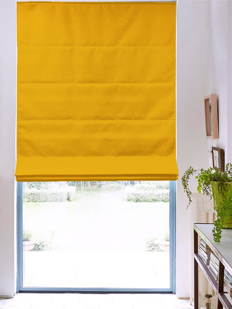 Manhattan Mustard Roman Blind