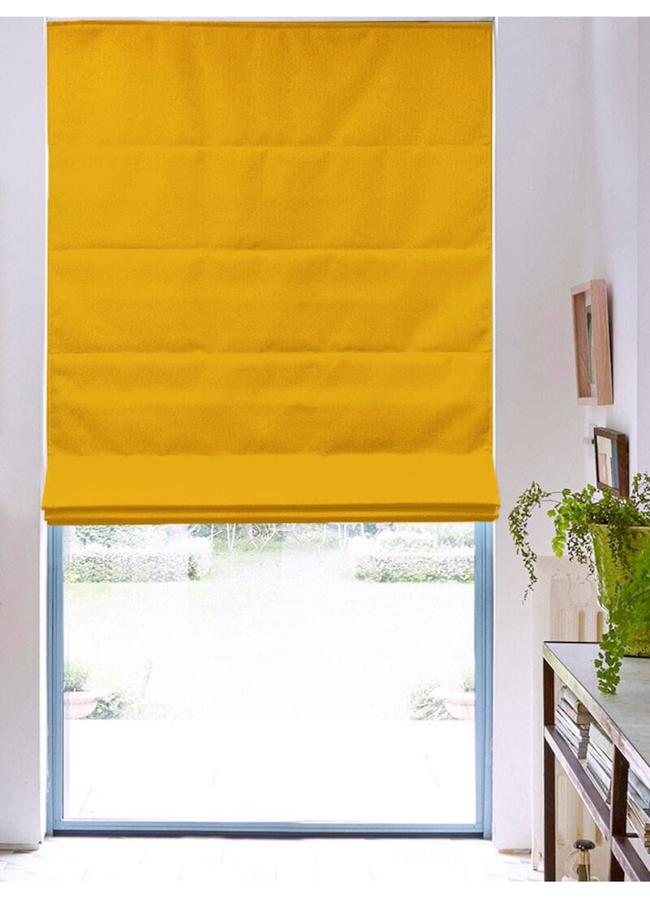 Manhattan Mustard Roman Blind