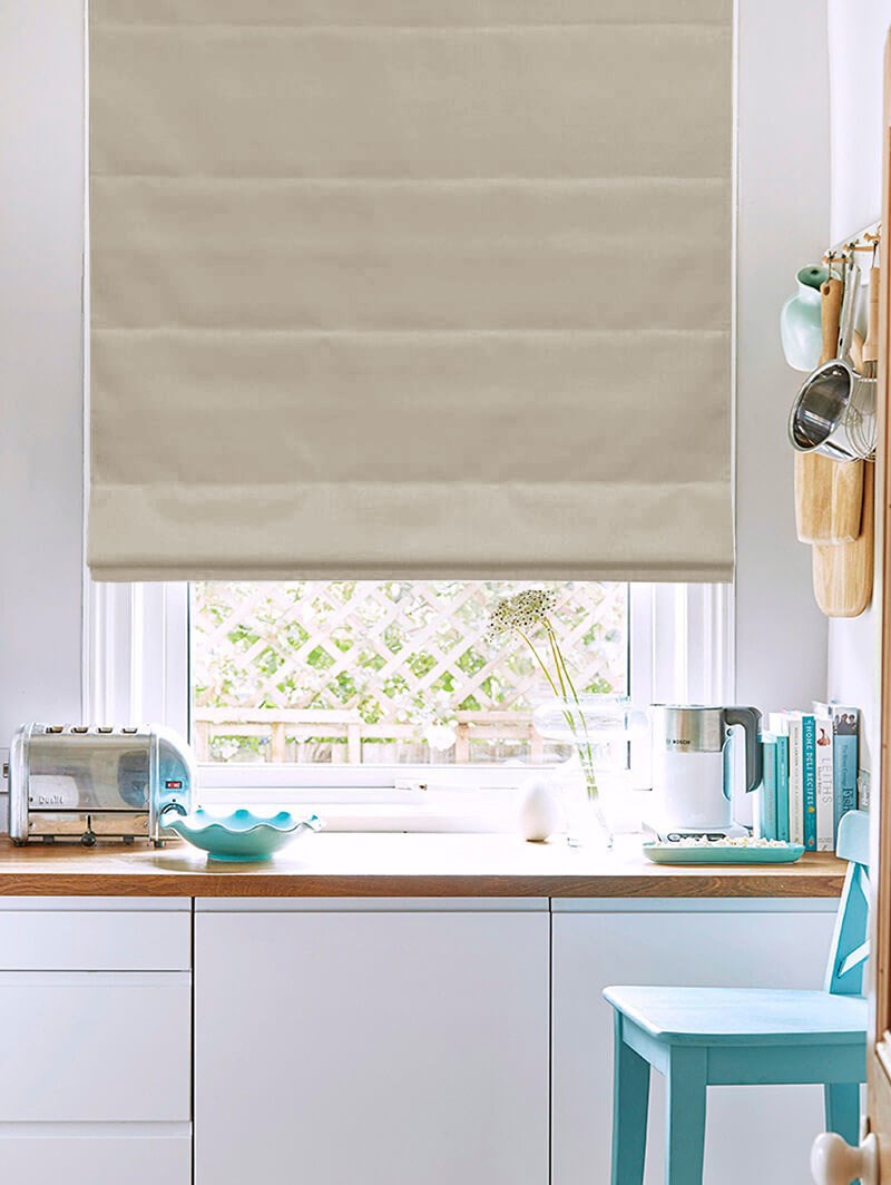 Manhattan Pale Grey Roman Blind