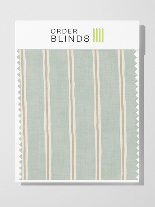 Rowing Stripe Duckegg Roman Blind