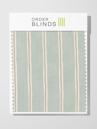 Rowing Stripe Duckegg Roman Blind