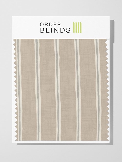 Rowing Stripe Oatmeal Roman Blind