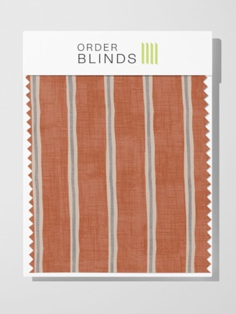 Rowing Stripe Paprika Roman Blind