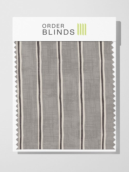 Rowing Stripe Pewter Roman Blind