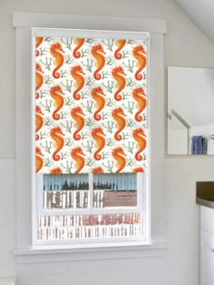 Seahorse Orange Roller Blind