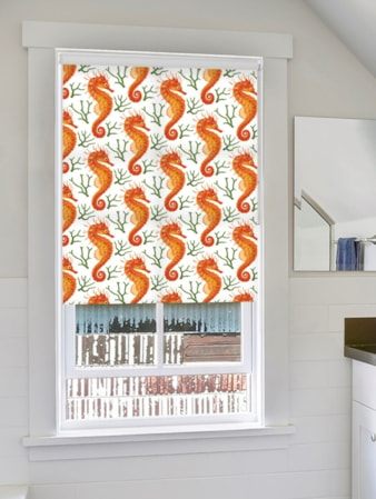 Seahorse Orange Roller Blind