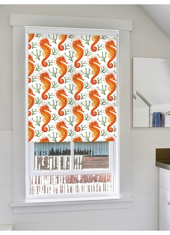 Seahorse Orange Roller Blind