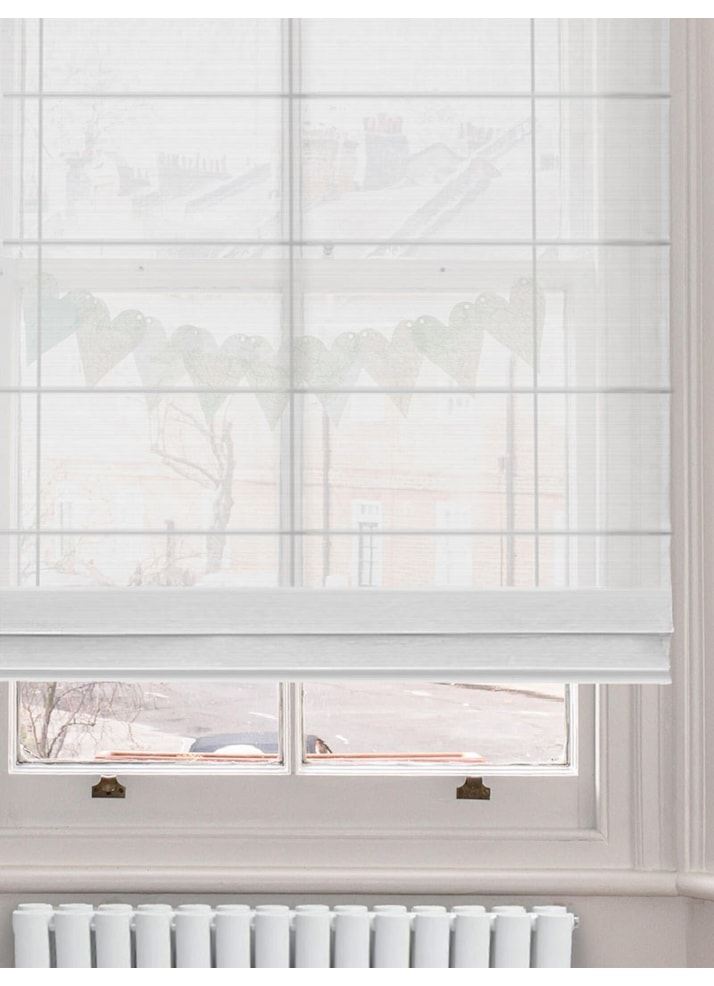 White Sheer Roman Blind