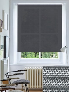 Slate 1% Sunscreen Cordless Spring Loaded Roller Blind