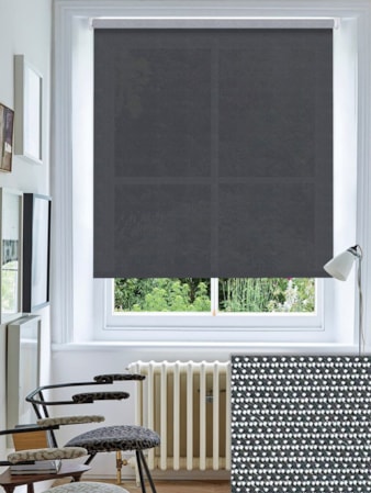 Slate 1% Sunscreen Cordless Spring Loaded Roller Blind