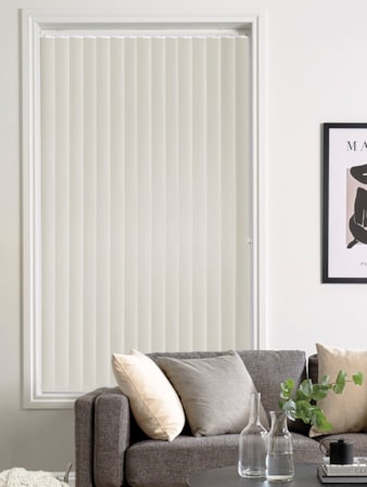 Snowdrop White 89mm Blackout Vertical Blind