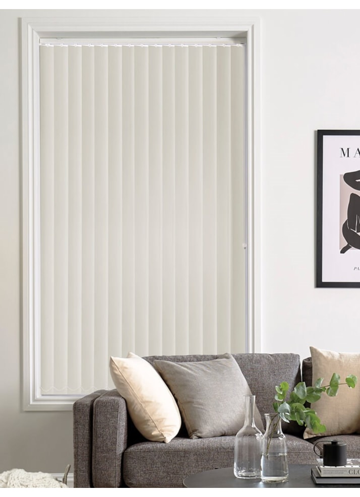 Snowdrop White 89mm Blackout Vertical Blind