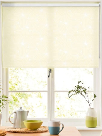 Starflower Cream Floral Roller Blind