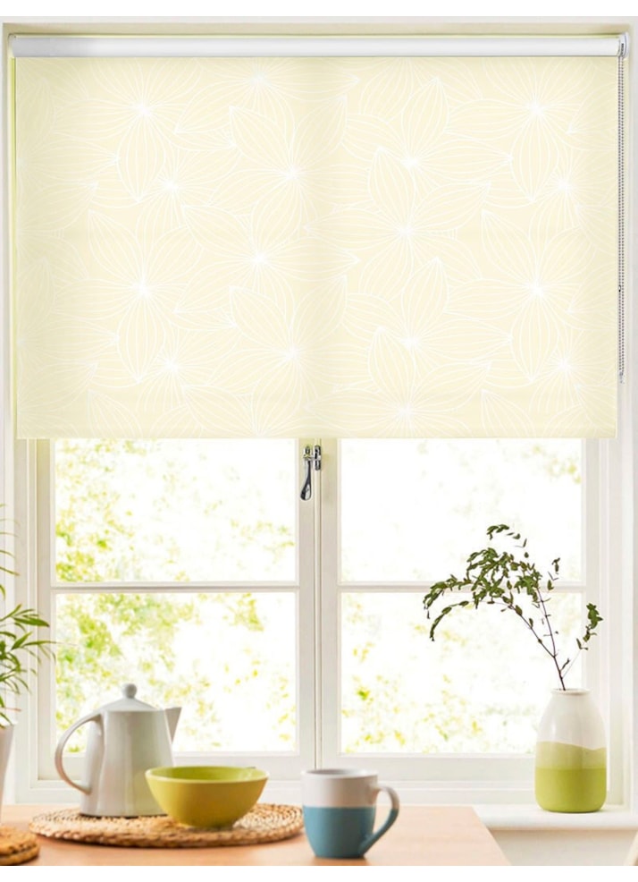 Starflower Cream Floral Roller Blind