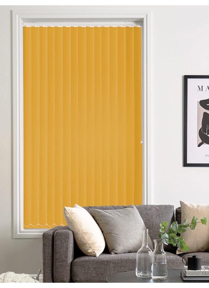 Sunflower Yellow 89mm Blackout Vertical Blind