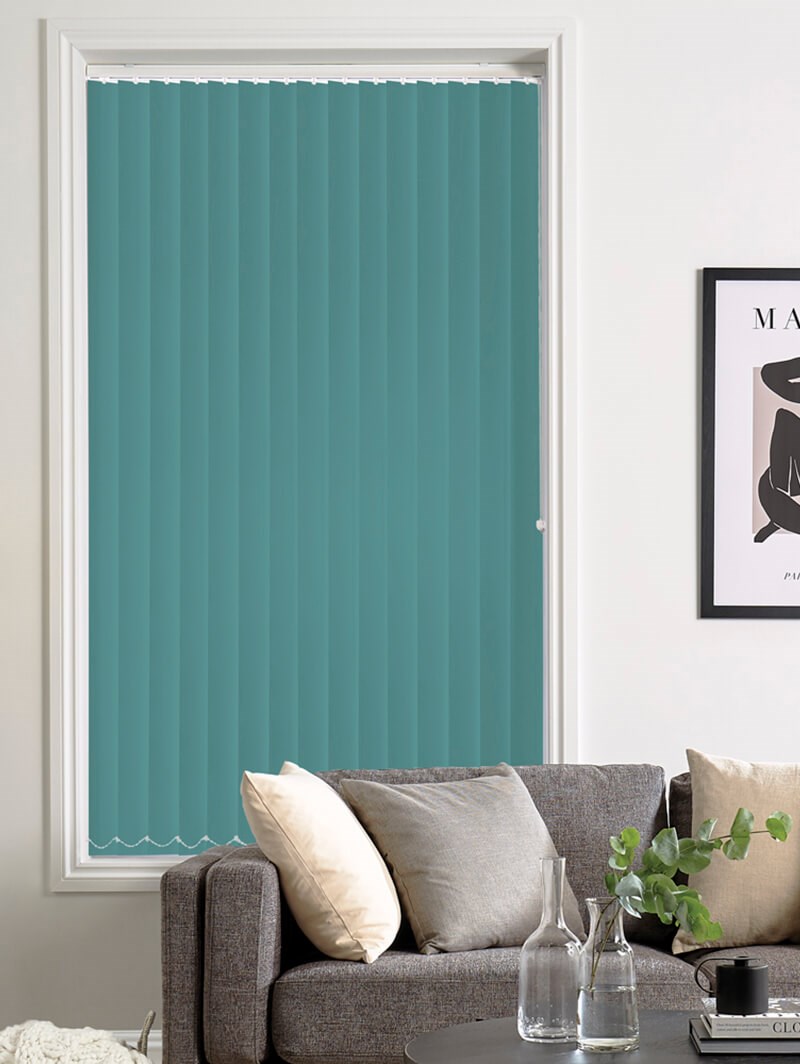 Tailfin Teal 89mm Blackout Vertical Blind