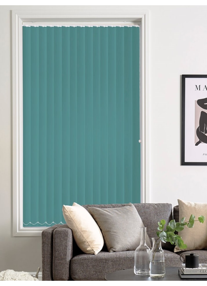 Tailfin Teal 89mm Blackout Vertical Blind